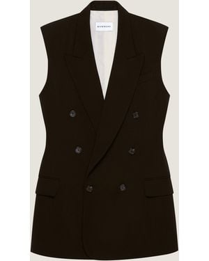 Givenchy Double Breasted Sleeveless Jacket - Black