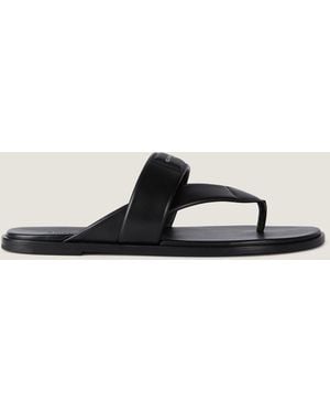 Givenchy Bay Thongs In Leather - Black