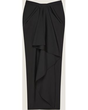 Givenchy Long Wrapped Skirt - Black