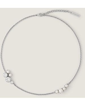 Givenchy Collier court Crystal Pearl en métal, cristaux et perles - Neutre