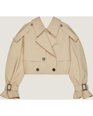 Givenchy Trench cropped en coton - Neutre