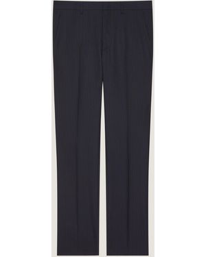 Givenchy Pantalon de costume rayé slim en laine et mohair - Bleu