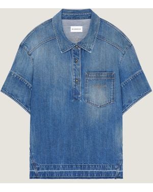 Givenchy Short Cocoon Shirt Dress - Blue