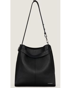 Givenchy Medium Belted Hobo Bag In Grained Leather - Black
