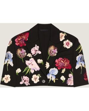 Givenchy Single-Breasted Cropped Jacket - Black