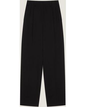 Givenchy Slashed Double Pleat Trousers - Black