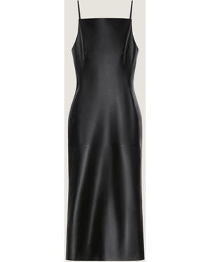 Givenchy Sliced Midi Dress In Nappa Leather - White