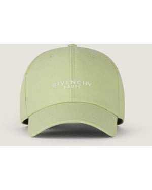 Givenchy Paris Embroidered Cap In Cotton - Green