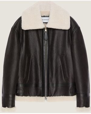 Givenchy Couture Seam Aviator Blouson - Black