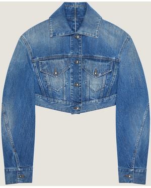 Givenchy Cropped Opened Back Jacket - Blue
