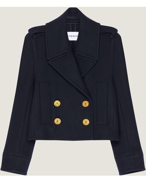 Givenchy Short Pea Coat - Blue