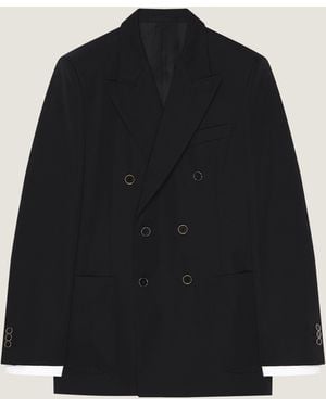 Givenchy Double-Breasted Slim Fit Jacket - Black