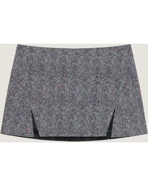 Givenchy Sliced Mini Skirt - Gray