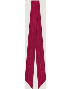 Givenchy Fascia per capelli in jacquard di seta con firma - Rosa