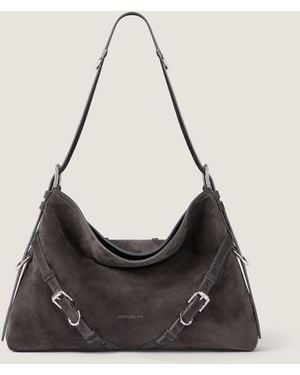Givenchy Medium Voyou Bag Suede - Black
