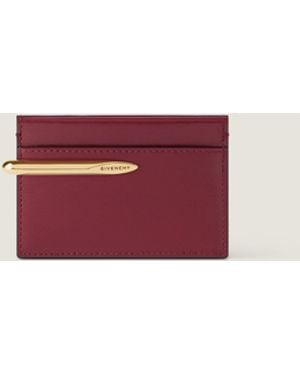Givenchy Pinch Card Holder In Leather - Pink