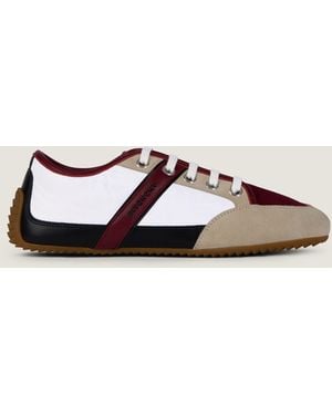 Givenchy Sneakers Slim en nylon et suède - Neutre