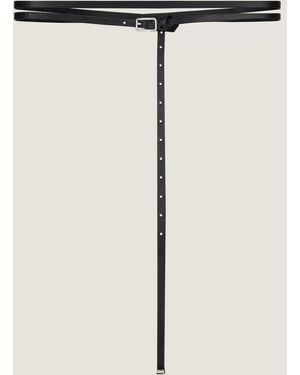 Givenchy Ceinture double en cuir grainé - Neutre