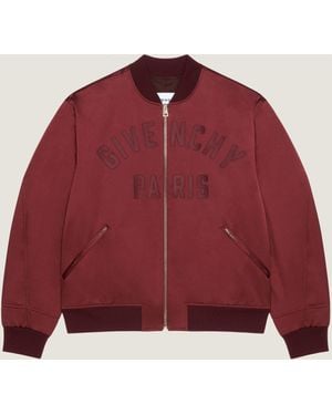 Givenchy Giubbotto Paris con cerniera in satin - Rosso