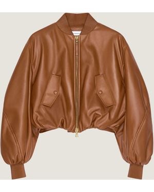 Givenchy Cropped Cocoon Bomber - Brown