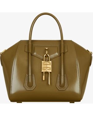 Givenchy Borsa Antigona Lock Mini di pelle Box - Metallizzato