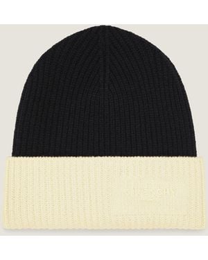 Givenchy Bonnet bicolore en laine et cachemire - Noir