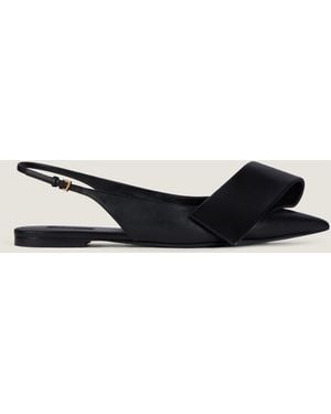 Givenchy Twisted Ribbon Flat Slingbacks - White