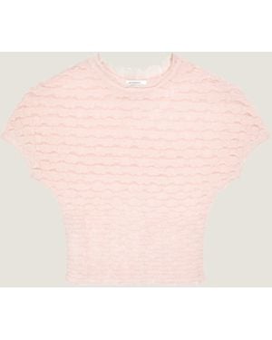 Givenchy Cropped Top With Nylon Frills - Pink