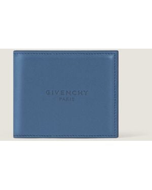 Givenchy Antigona Stamped Bicolor Wallet In Leather - Blue