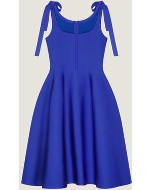 Givenchy Robe midi en maille avec nœuds - Bleu