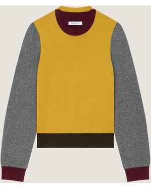 Givenchy Pullover color block in lana - Giallo