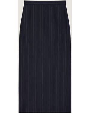 Givenchy Midi Striped Skirt - Blue