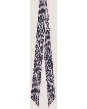 Givenchy Fascia per capelli in seta con stampa animalier - Neutro