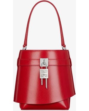 Givenchy Sac seau Shark Lock en cuir Box - Noir