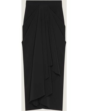 Givenchy Gonna midi drappeggiata in crêpe cady - Nero