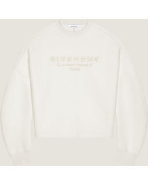Givenchy Sweater Cocoon Wool With Stamp Embroidery - Natural