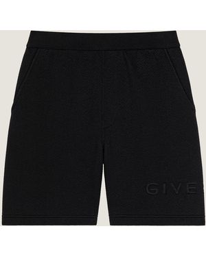 Givenchy Herringbone Bermuda Shorts With Jacquard - Black