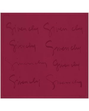 Givenchy Carré in jacquard di seta con firma - Rosso