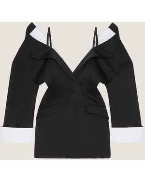 Givenchy Slashed Mini Tailored Dress - Black