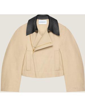 Givenchy Caban cropped in cotone e lana - Neutro