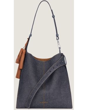 Givenchy Borsa Hobo Belted media in denim - Blu