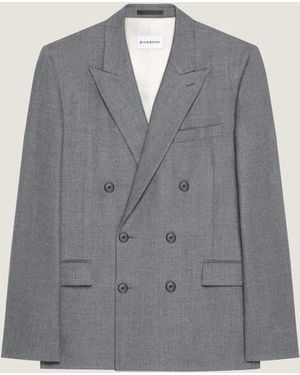 Givenchy Veste double boutonnage en flanelle - Bleu