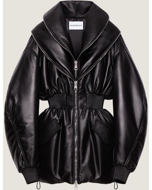 Givenchy Hourglass Bomber With Zipped Shawl Collar - Black