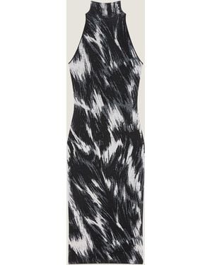 Givenchy Abito in maglia con jacquard animalier - Bianco
