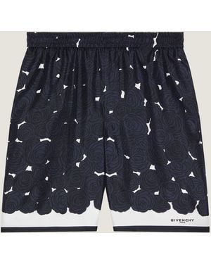 Givenchy Bermuda in seta con stampa floreale - Blu