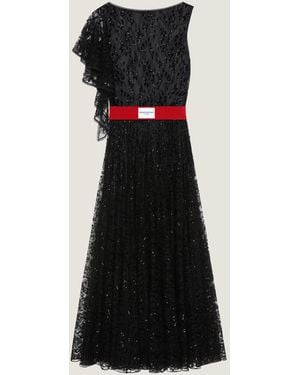 Givenchy Lace Embroidered Maxi Dress - Black