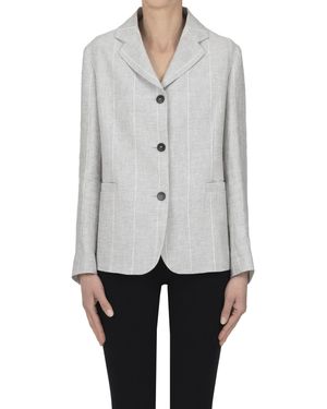 Slowear Pinstriped Blazer - Gray