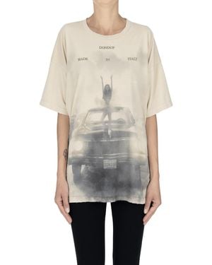 Dondup Oversized Used Effect T-shirt - White