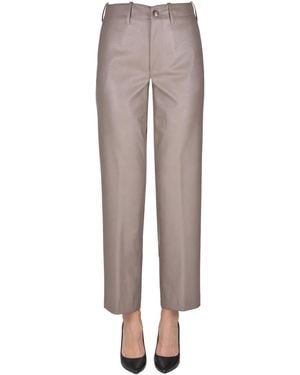 Kiltie Eco-leather Pants - Gray