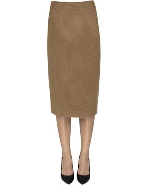 Kiltie Kim Pencil Skirt - Natural
